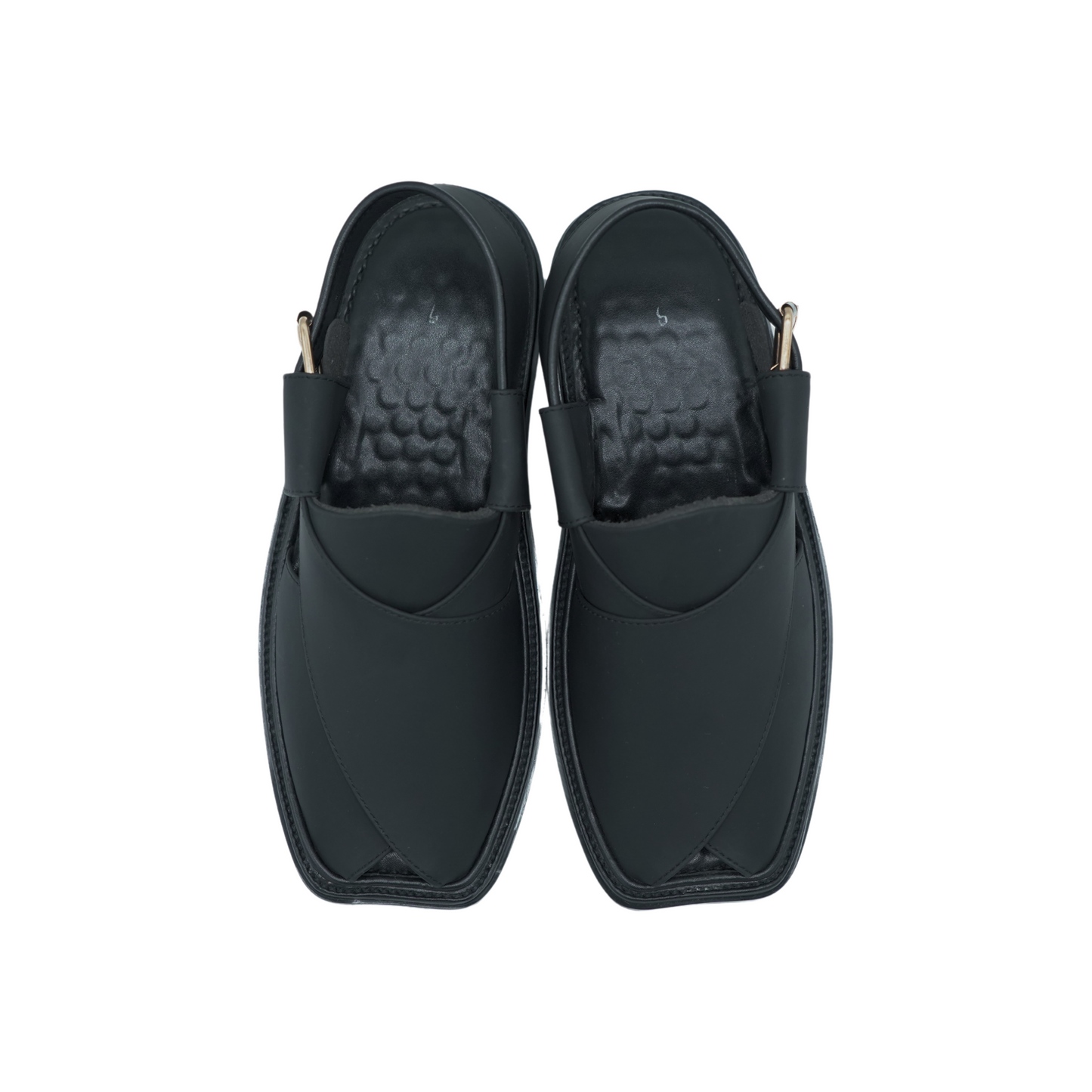 Black leather sandals for men - Pakistan 