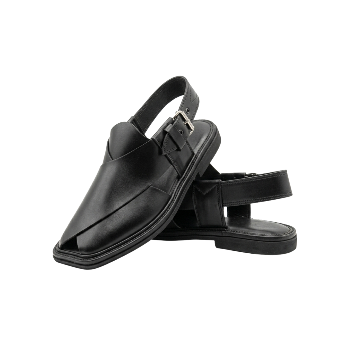 Classic Black Peshawari Chappal