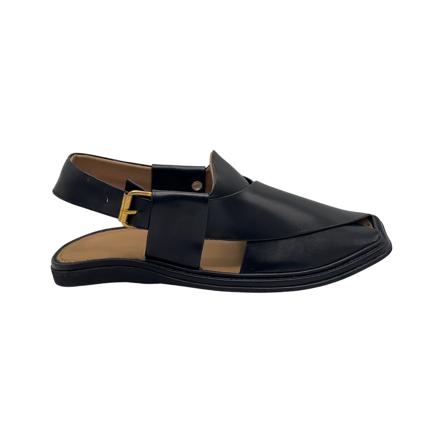 Traditional Black Peshawari Chappal