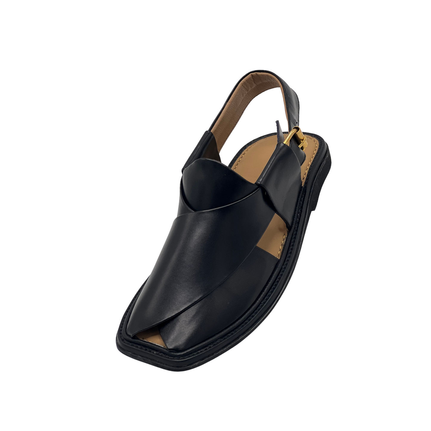Traditional Black Peshawari Chappal